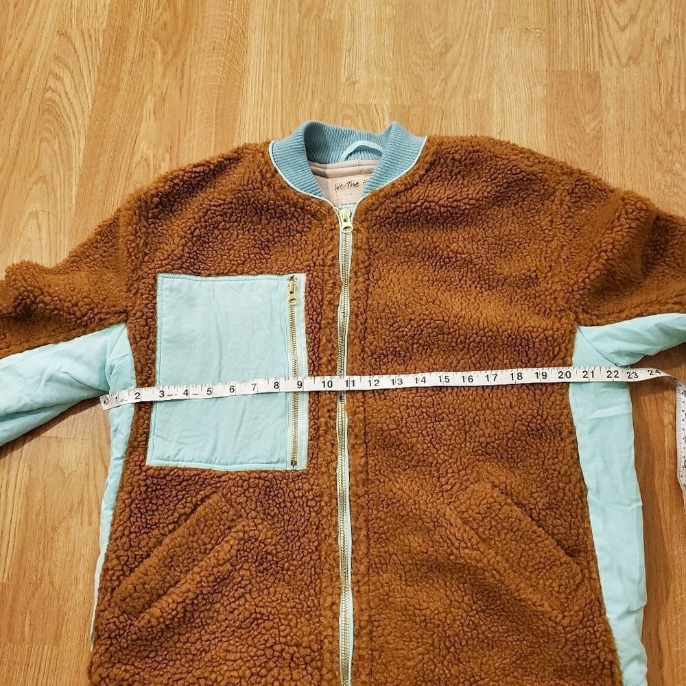 Free People Rivington Sherpa Jacket size Small in Amber Combo - NEW - Picture 13 of 16